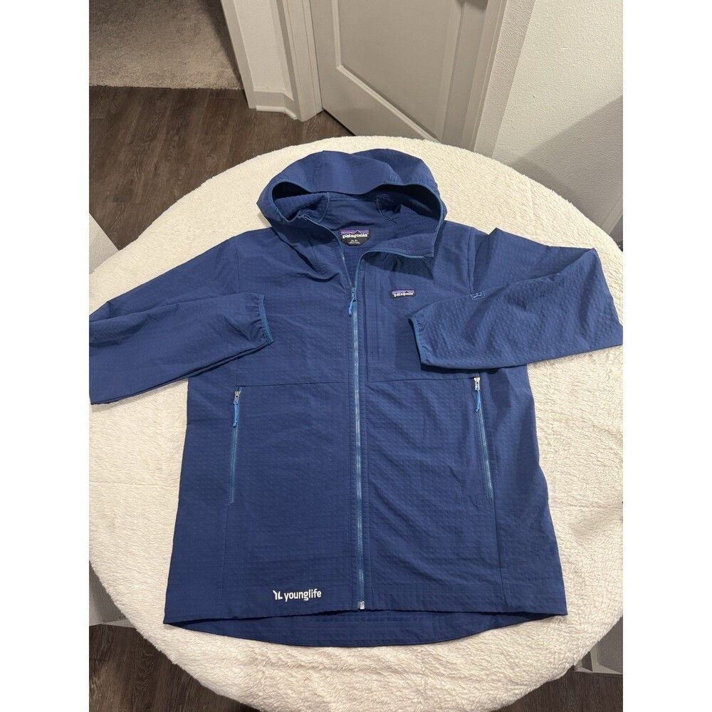 Patagonia R1 TechFace Full Zip Hoody Men's XL Blue- Excellent Condition!